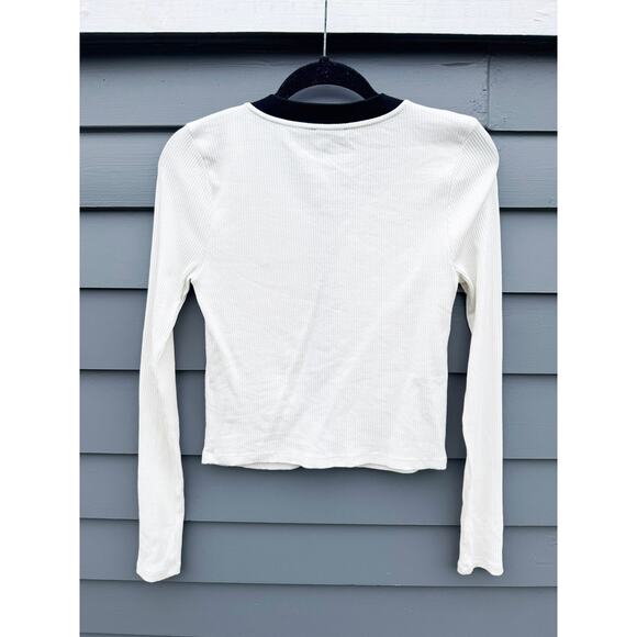 J.CREW Vintage Rib Lady Jacket White & Black Small S - Picture 5 of 5